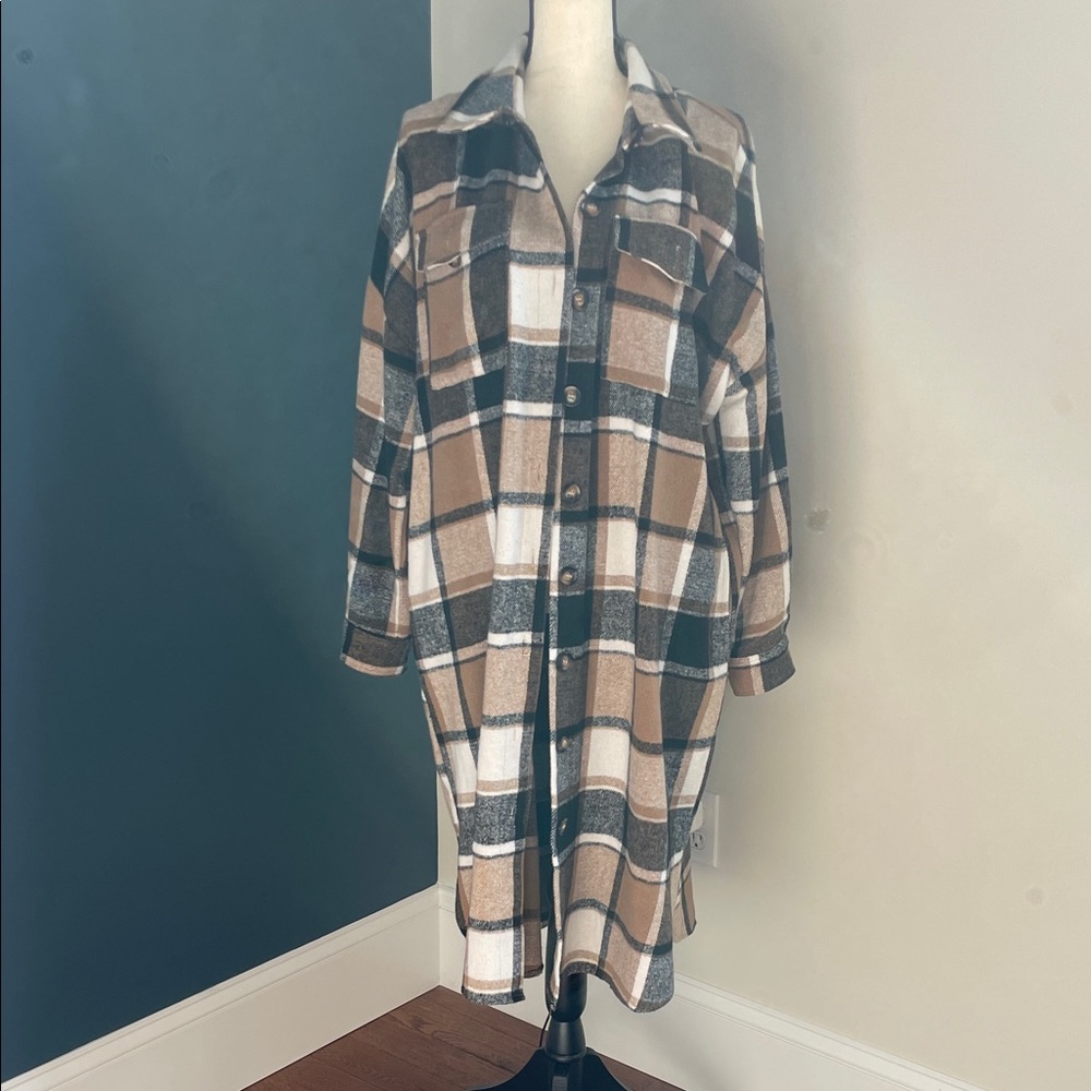 Plaid Longline Coat